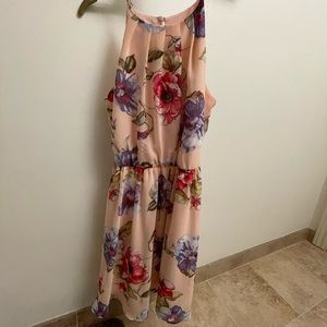 IZ Byer Pink Floral Sundress